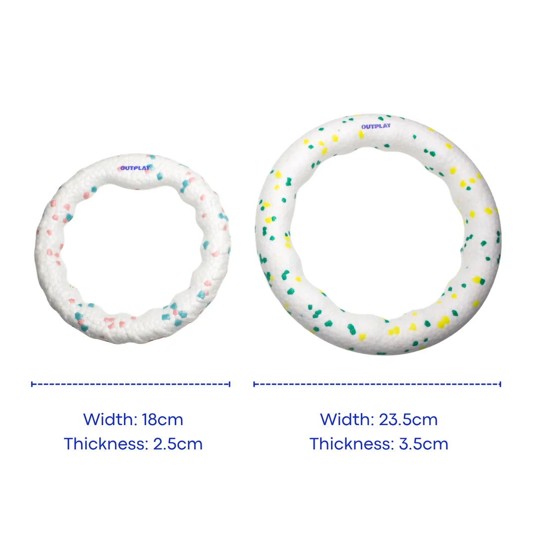 Outplay UltraFlex Floating Ring Dog Toy - Lightweight (2 Sizes)