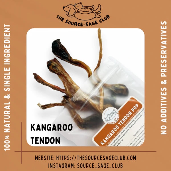 The Source sage Club Air Dried Australian Kangaroo Tendon Pop 100g The Source sage Club Air Dried Australian Kangaroo Tendon Pop 100g