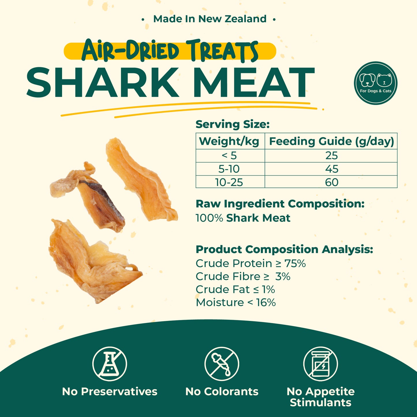 aTwoValley Air Dried Shark Meat Dog Treat