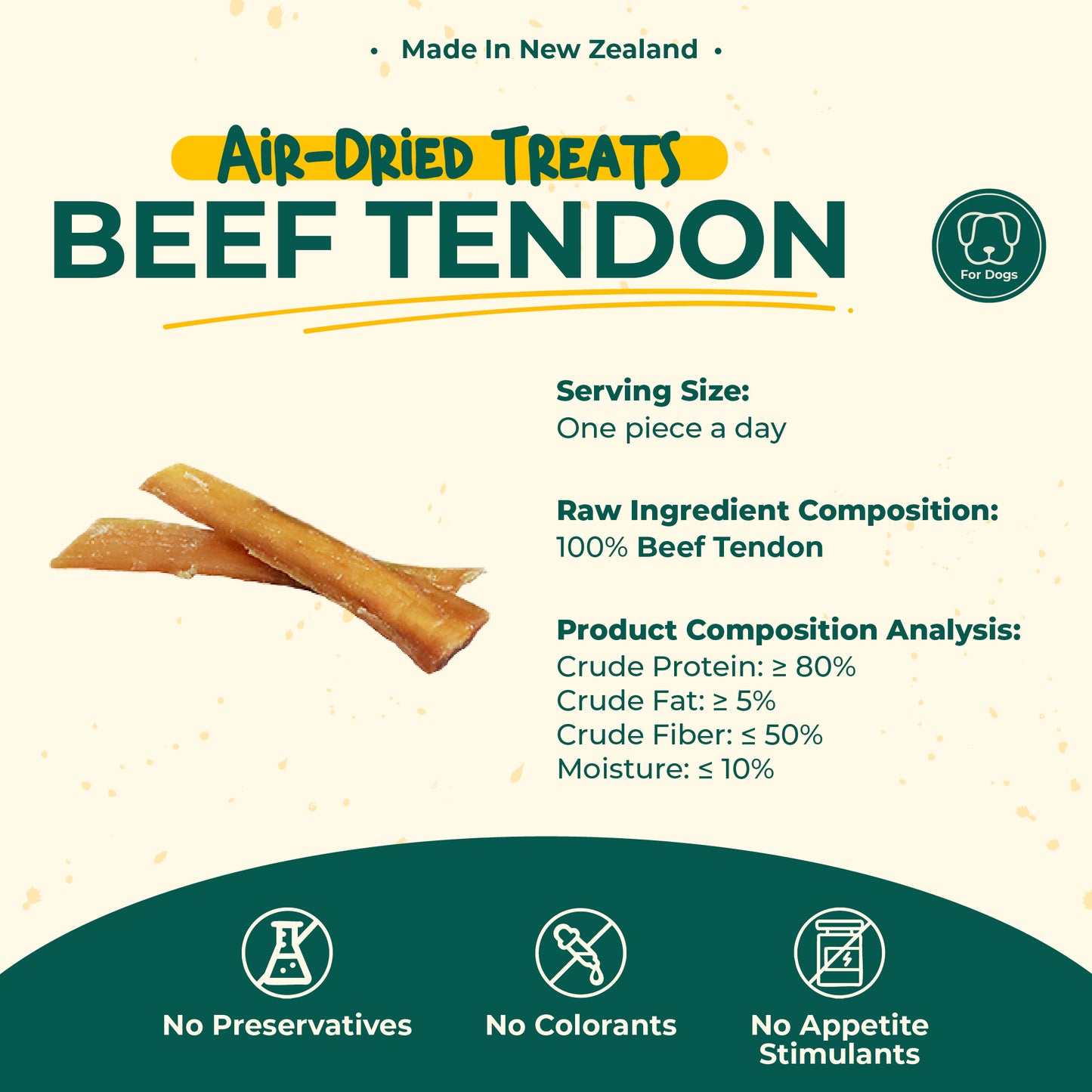 aTwoValley Air-Dried Beef Tendon Dog Treat