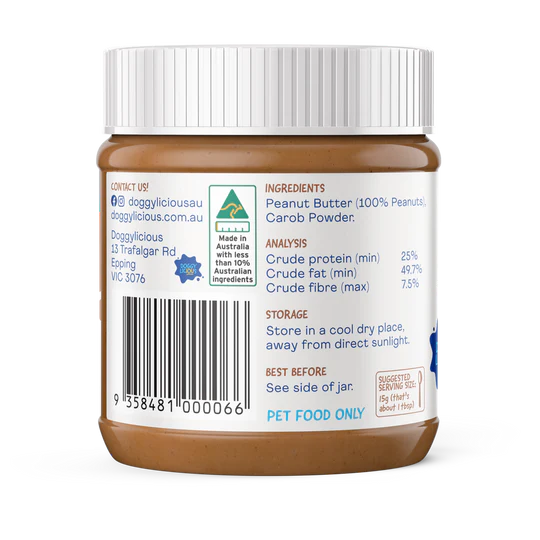 Doggylicious Carob Peanut Butter 250g