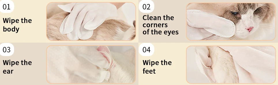 Uomipet - Antibacterial Pet Cleaning & Deodorizing Disposable Gloves