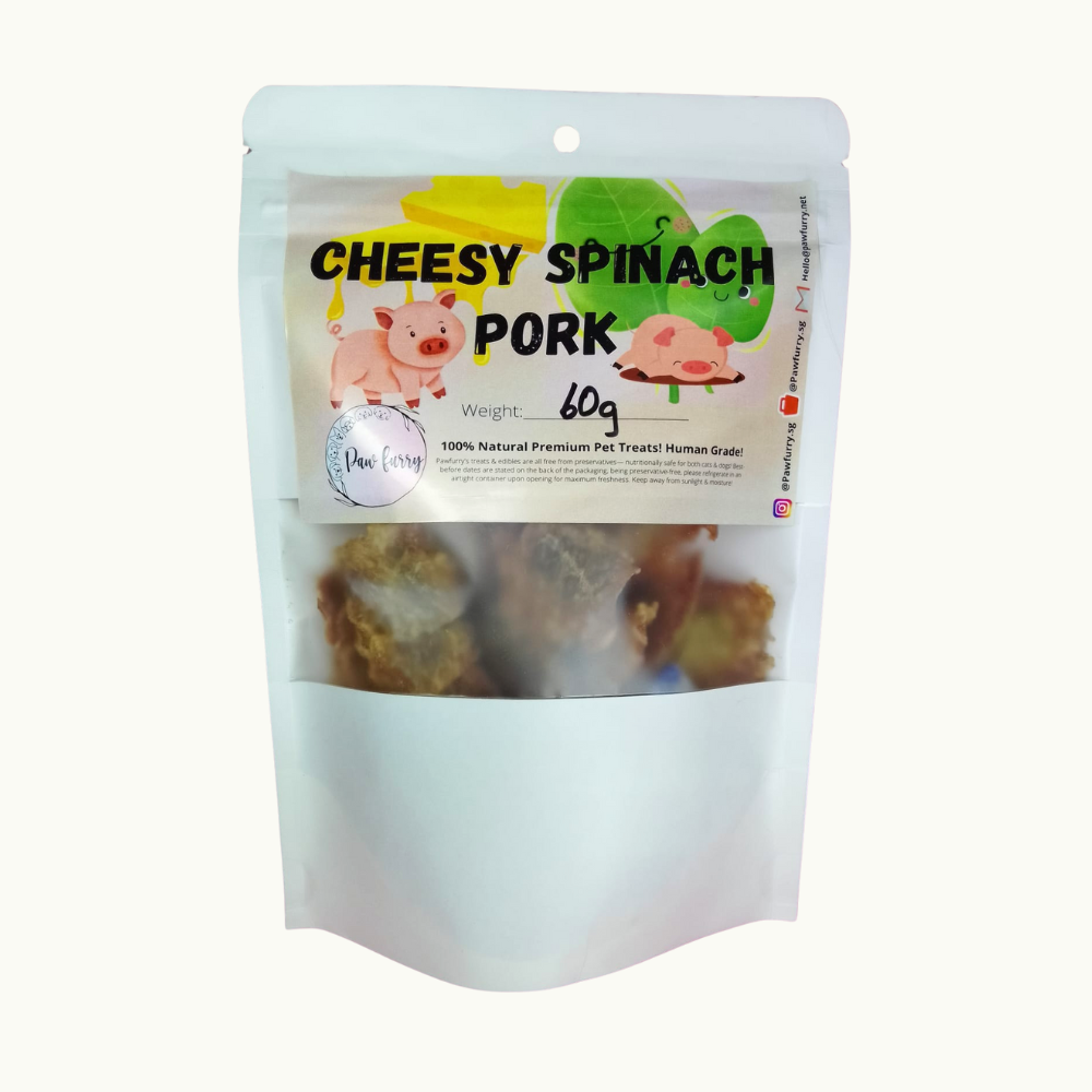 Pawfurry Cheesy Spinach Pork - 60g