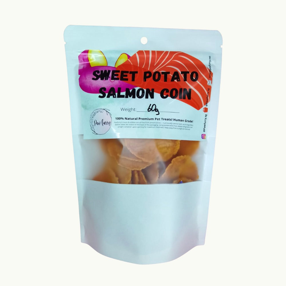Pawfurry Sweet Potato Salmon Coin - 60g