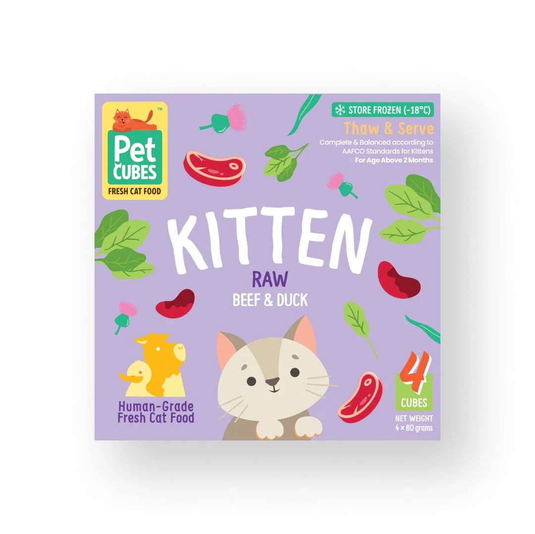 PetCubes Kitten Raw Beef & Duck