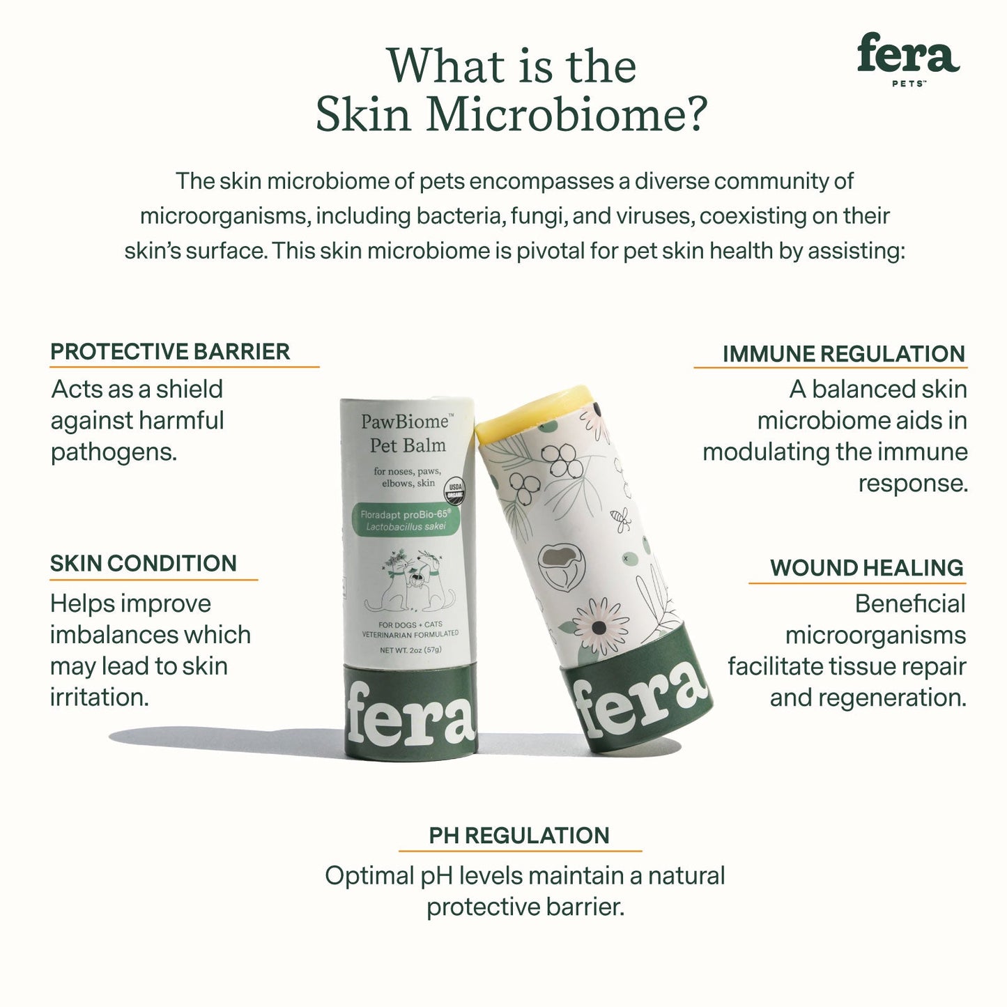 Fera Pets Organic PawBiome Pet Balm