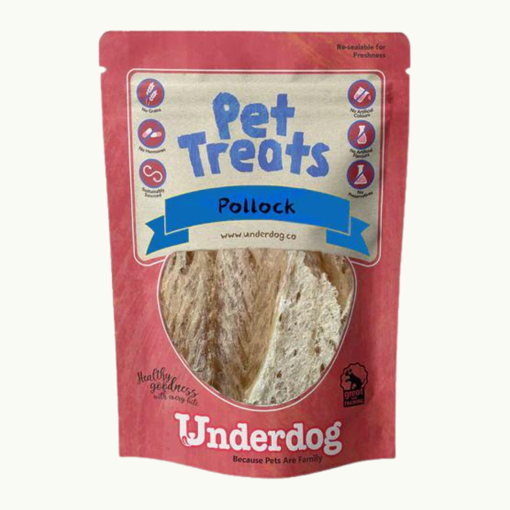 Underdog - Pollock Fish Air Dried Dog Treats 80g
