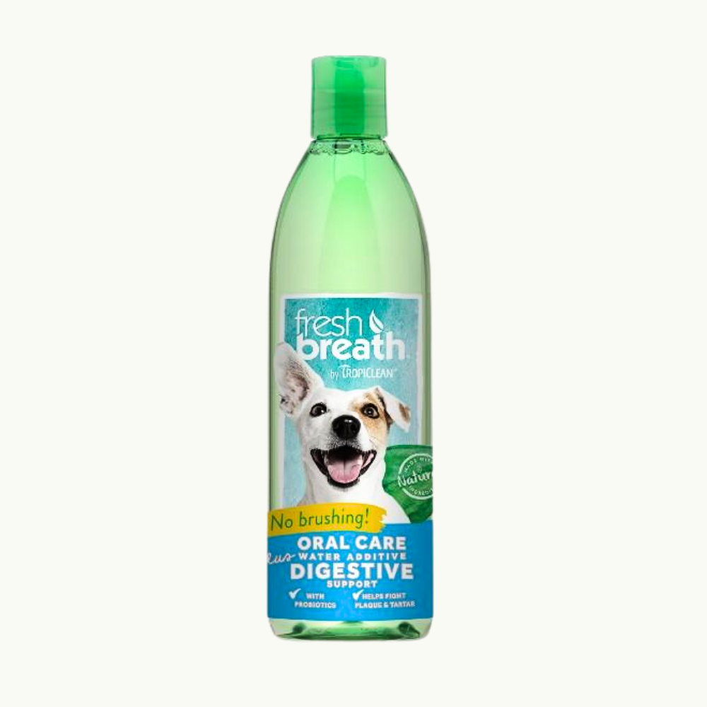 Tropiclean Fresh Breath - No Brushing Water Additive Plus Digestive Support for Dogs 16oz