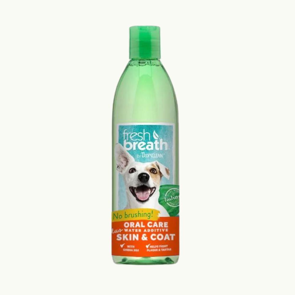 Tropiclean Fresh Breath - No Brushing Water Additive Plus Skin & Coat for Dogs 16oz
