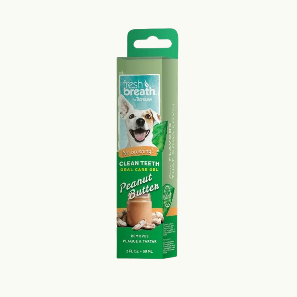 Tropiclean Fresh Breath - No Brushing Clean Teeth Gel for Dogs (Peanut Butter) 2oz