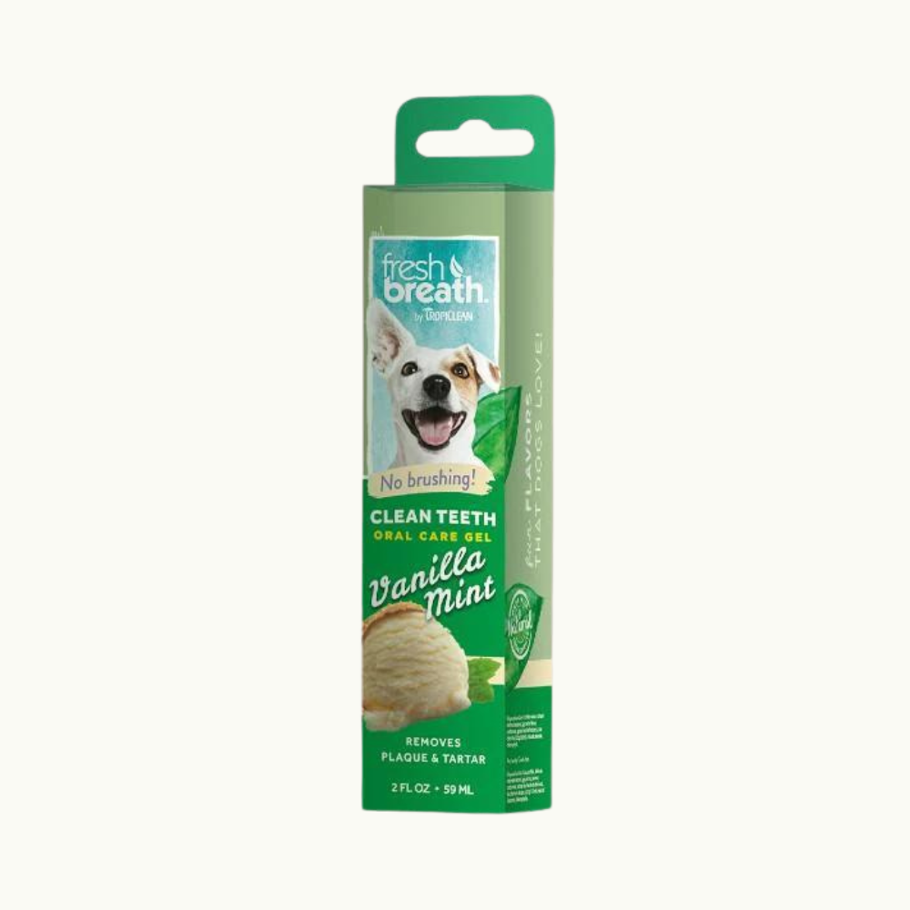 Tropiclean Fresh Breath - No Brushing Clean Teeth Gel for Dogs (Vanilla Mint) 2oz