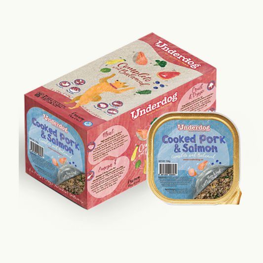 Underdog Cooked Pork & Salmon Complete & Balanced Frozen Dog Food 150g