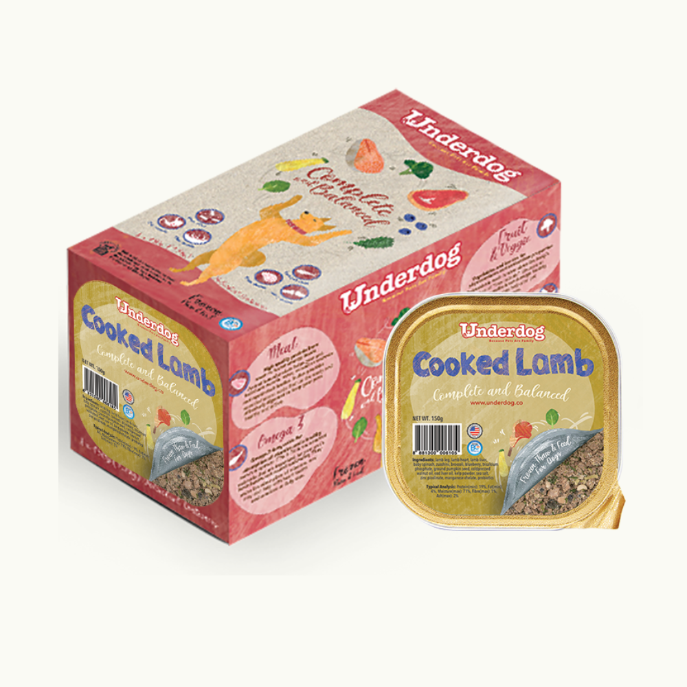 Underdog Cooked Lamb Complete & Balanced Frozen Dog Food 150g
