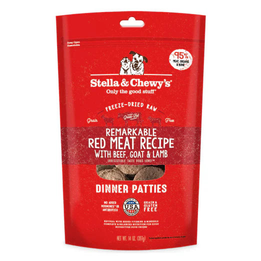Stella & Chewy’s Remarkable Red Meat Dinner Patties Grain-Free Freeze-Dried Raw Dog Food