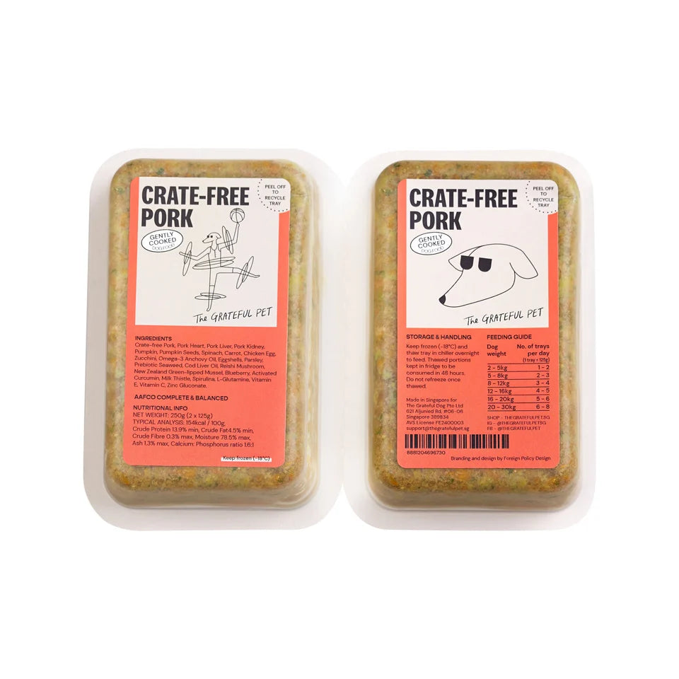 The Grateful Pet - Cooked Cage-Free Pork Dog Food