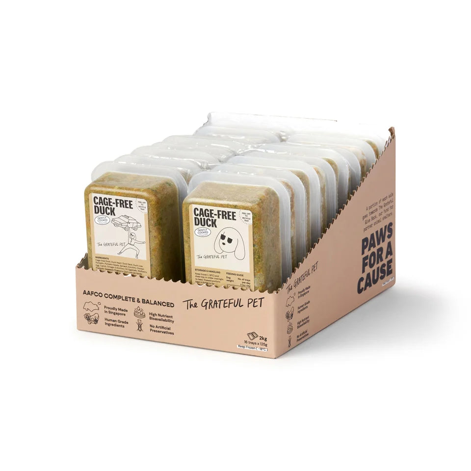 The Grateful Pet - Cooked Cage-Free Duck Dog Food
