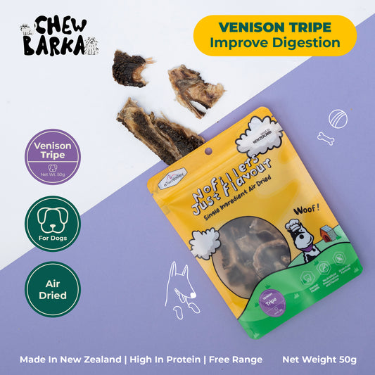 aTwoValley Air-Dried Venison Tripe Dog treat