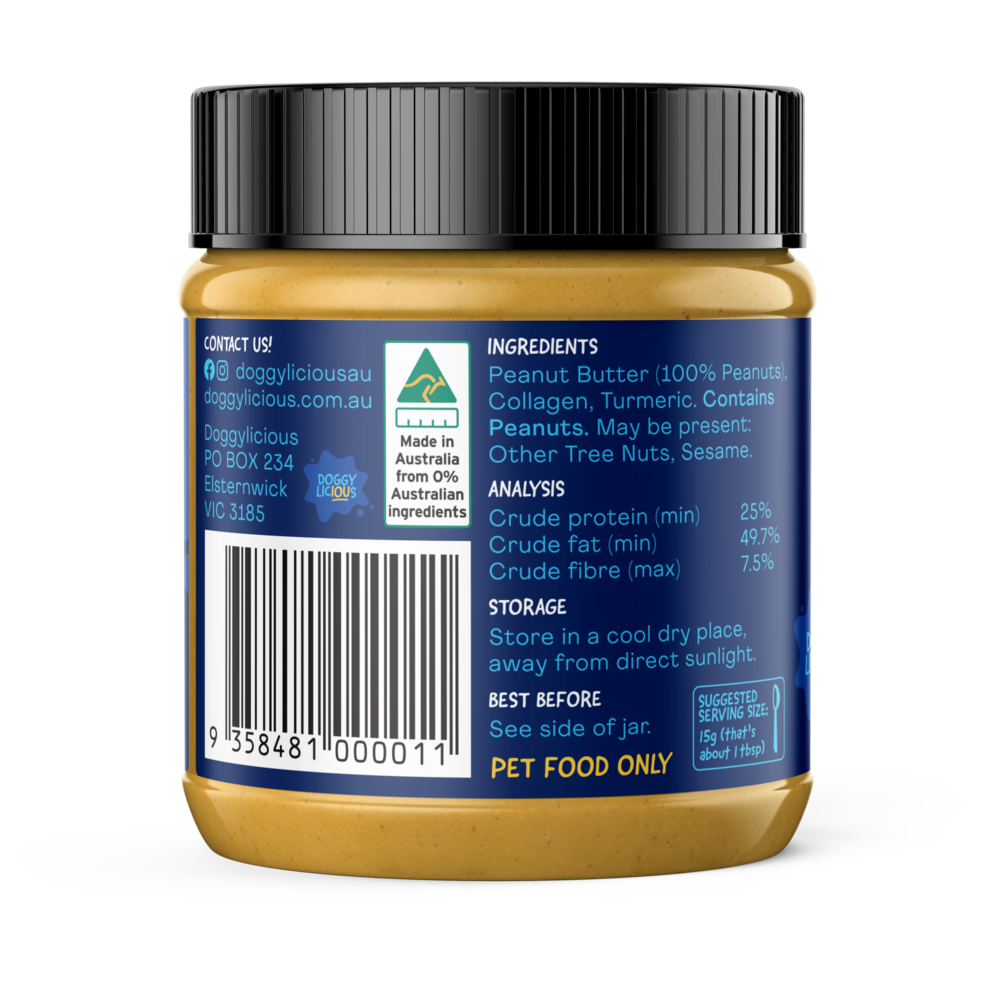 Doggylicious Hip Joint Coat Peanut Butter 250g