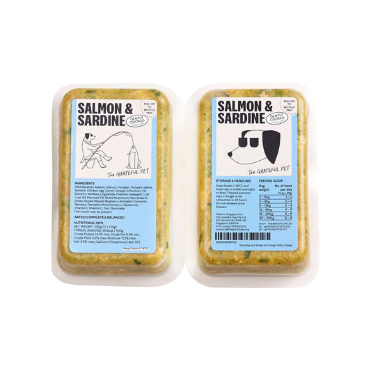 The Grateful Pet - Cooked Cage-Free Salmon & Sardine Dog Food