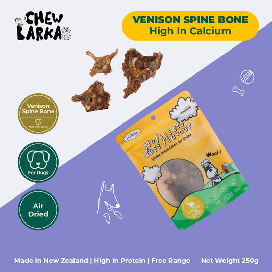 aTwoValley Air-Dried Venison Spine Bone Dog Treat