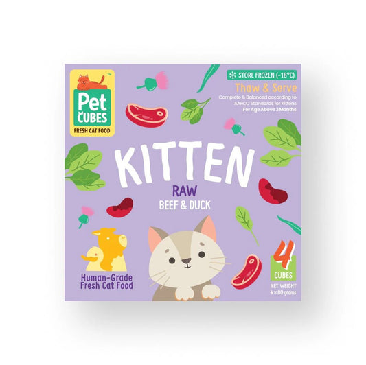 PetCubes Kitten Raw Beef & Duck