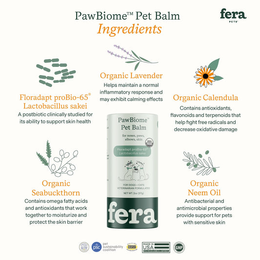 Fera Pets Organic PawBiome Pet Balm